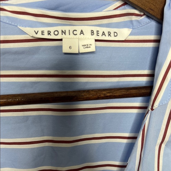 Veronica Beard Afton Draped Shirt Dress - Picture 3 of 9